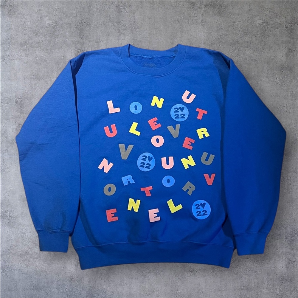 Harry Styles Love on Tour 2022 Blue Sweatshirt Crewneck Pullover Small S